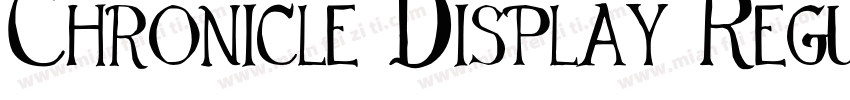 Chronicle Display Regular字体转换